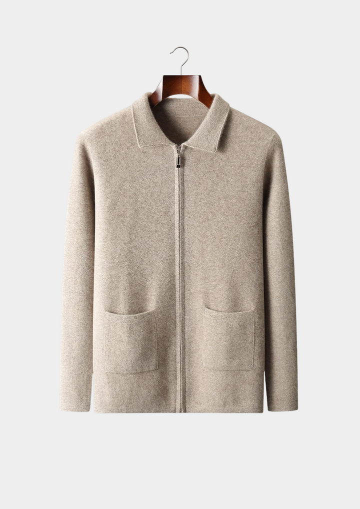 Cashmere Zip Cardigan beige image 1 #color_beige