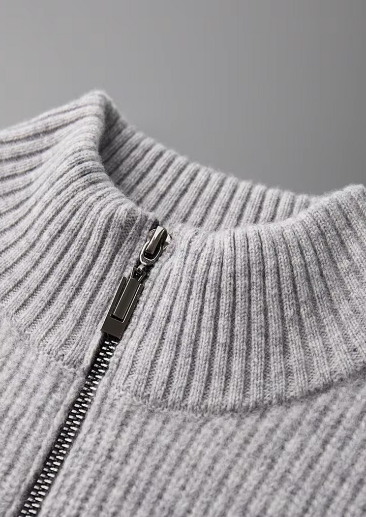 Pure Merino Ribbed Cardigan light gray image 6 #color_light-gray
