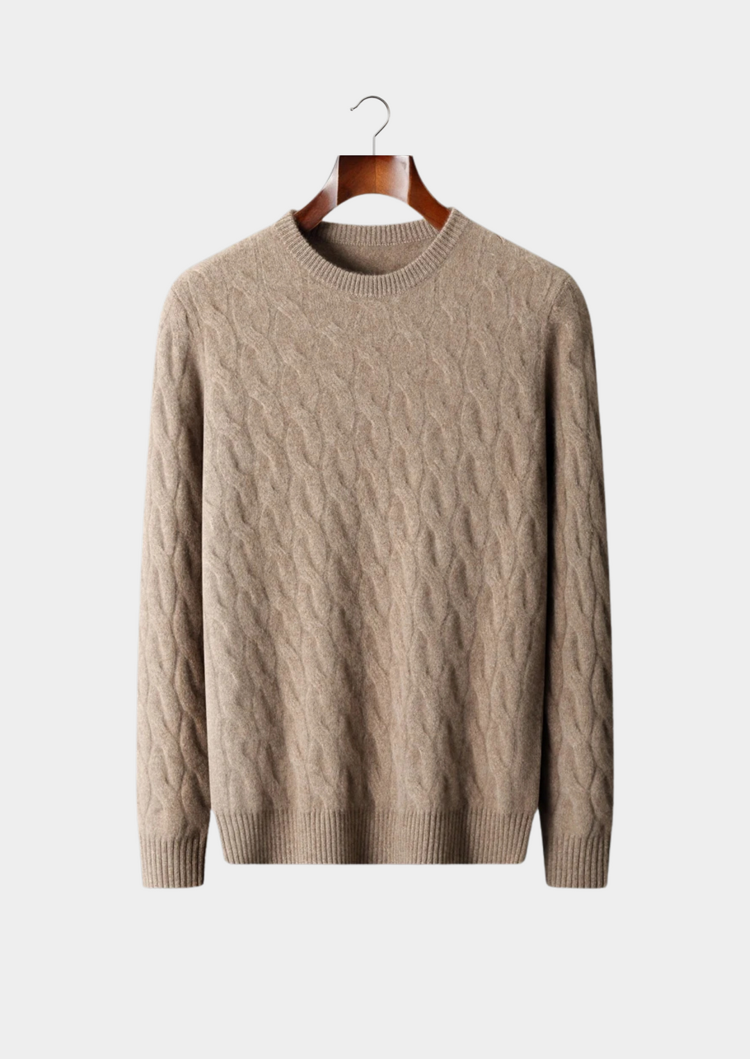 Cashmere Cable Crewneck beige image 1 #color_beige