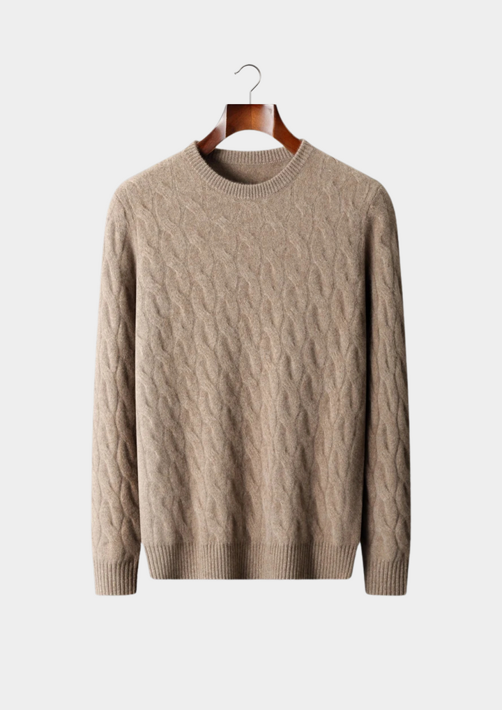 Cashmere Cable Crewneck beige image 1 #color_beige