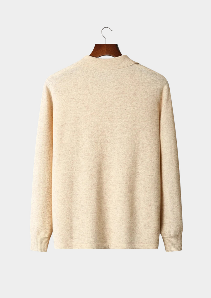 Pure Merino Polo Cardigan light gray image 5 #color_light-gray