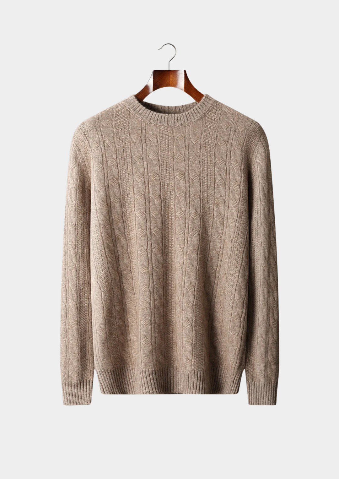 Pure Merino Cable Crewneck beige image 1 #color_beige