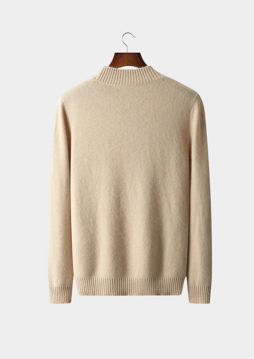 Pure Merino Jacquard Mockneck sand image 2 #color_sand