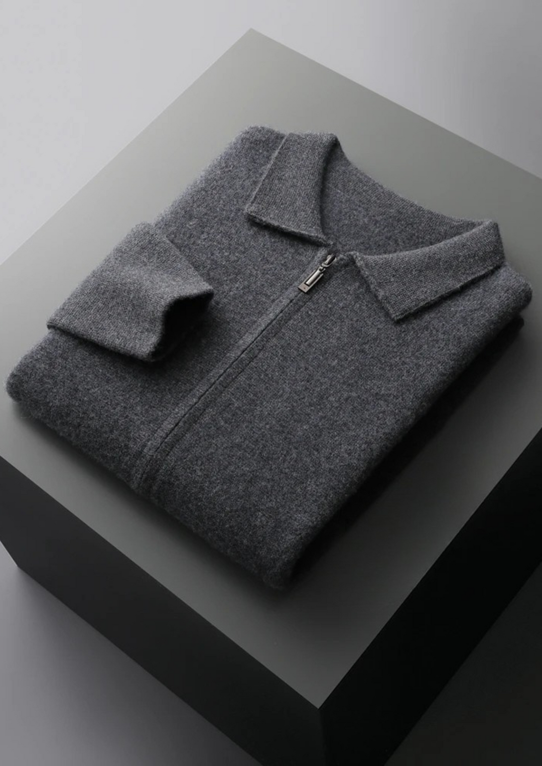 Cashmere Zip Cardigan dark gray image 1 #color_dark-gray