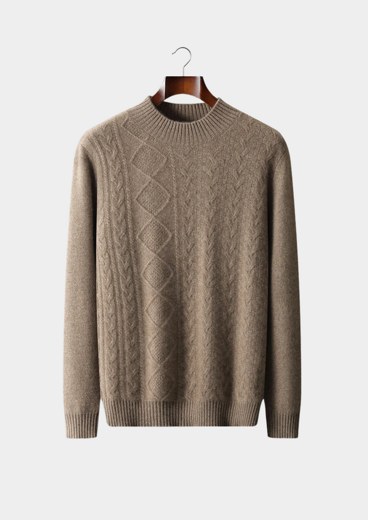 Pure Merino Jacquard Mockneck sand image 7 #color_sand