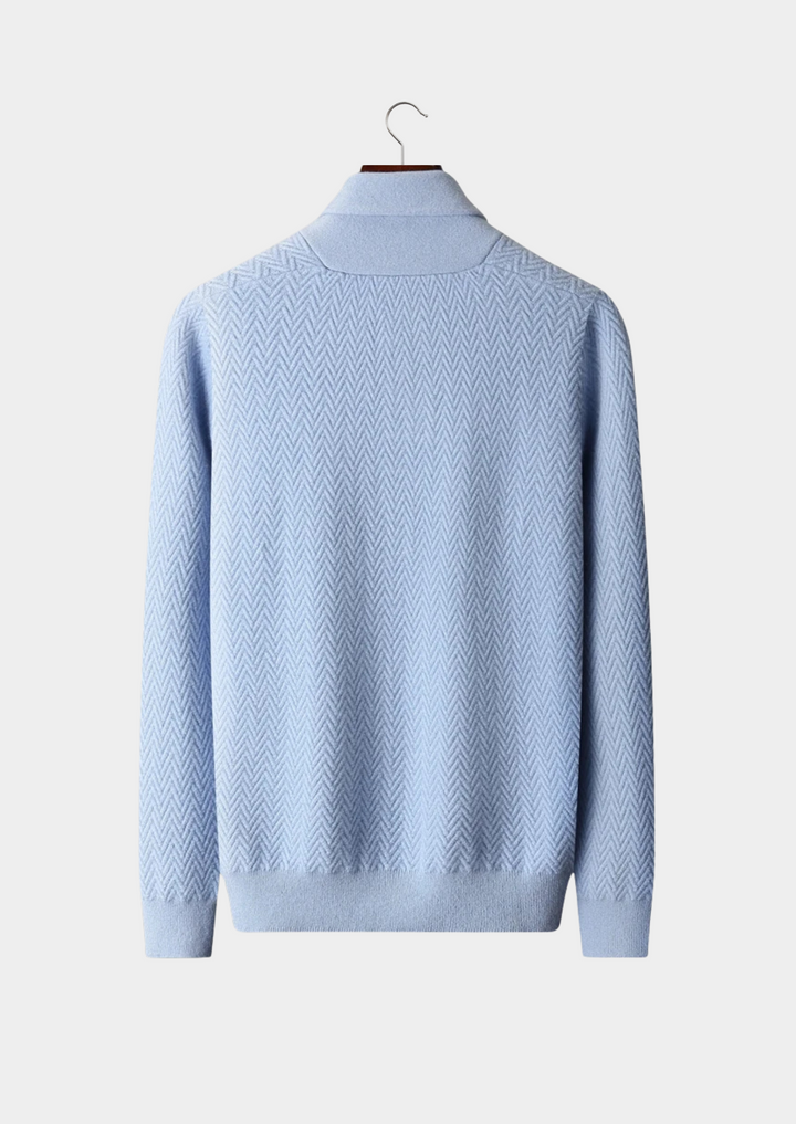 Cashmere Zigzag Button Sweater light blue image 2 #color_light-blue