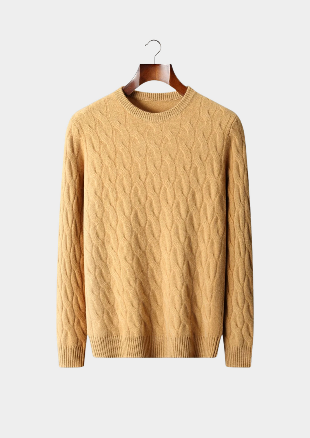 Cashmere Cable Crewneck beige image 4 #color_beige