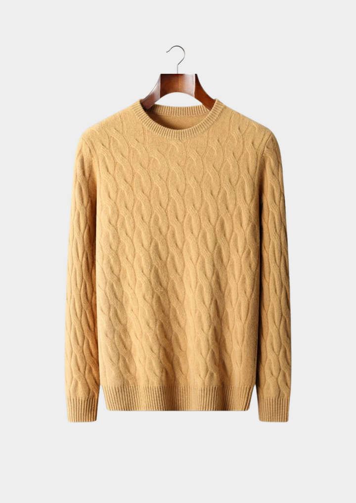 Cashmere Cable Crewneck beige image 4 #color_beige