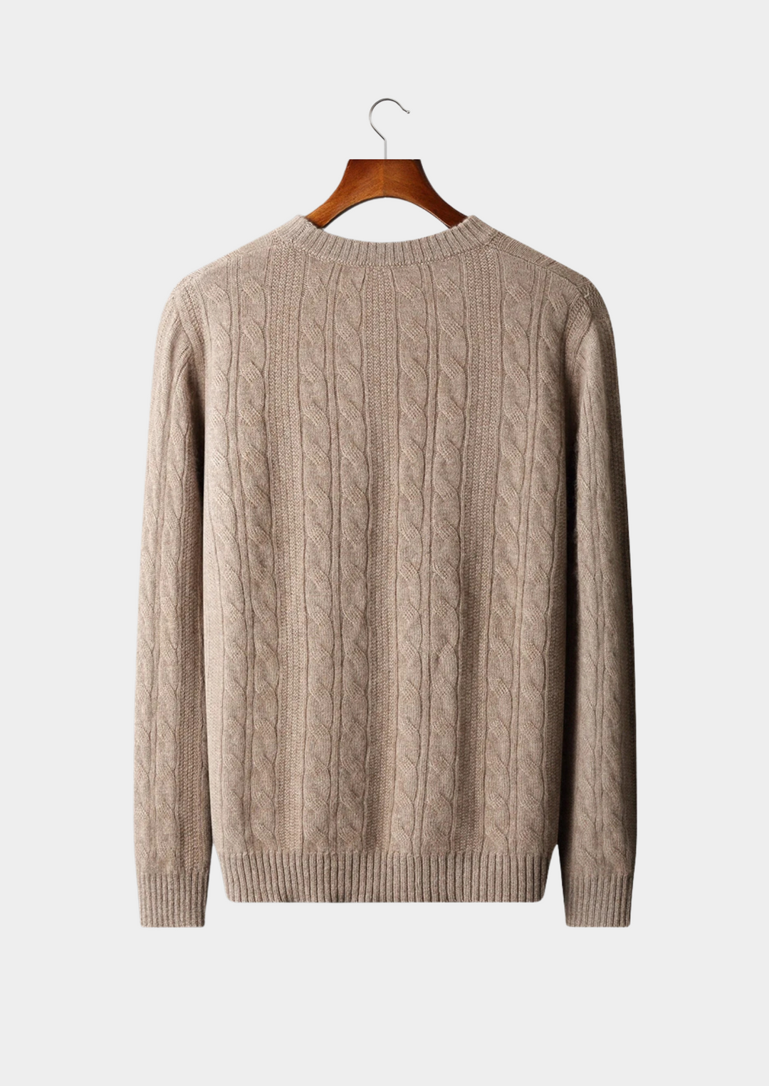 Pure Merino Cable Crewneck beige image 2 #color_beige