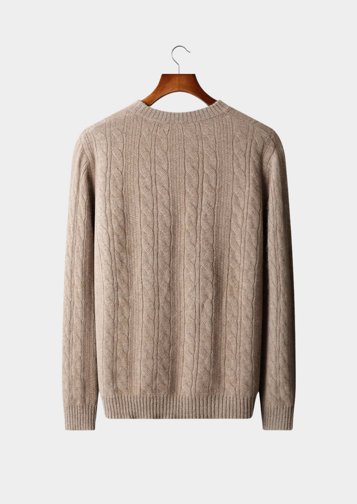 Pure Merino Cable Crewneck beige image 2 #color_beige