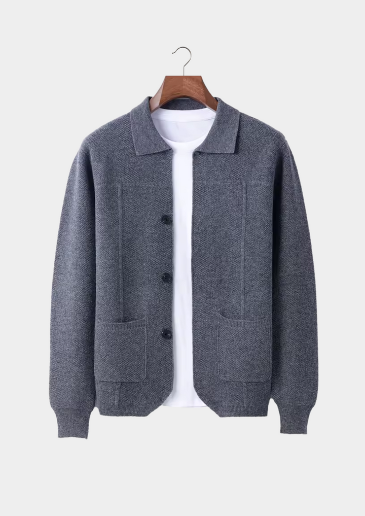 Pure Merino Sea Blue Overshirt gray image 1 #color_gray