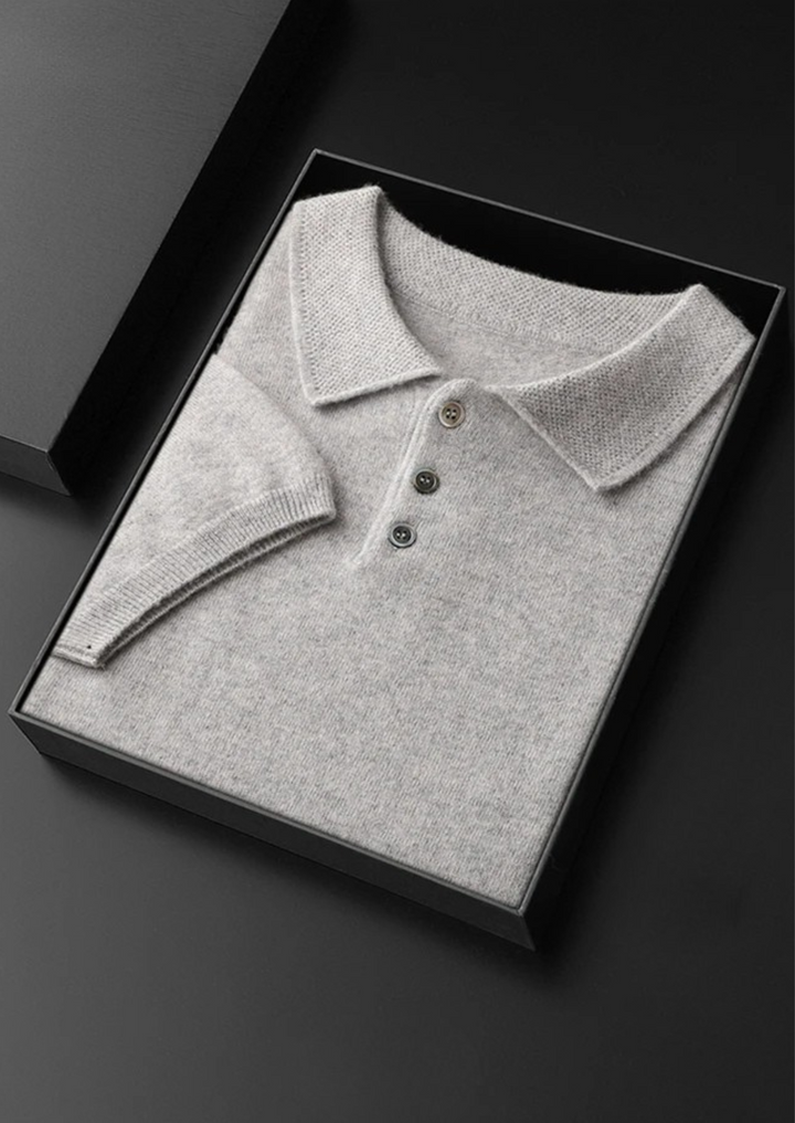 Cashmere Polo Shirt light gray image 1 #color_light-gray
