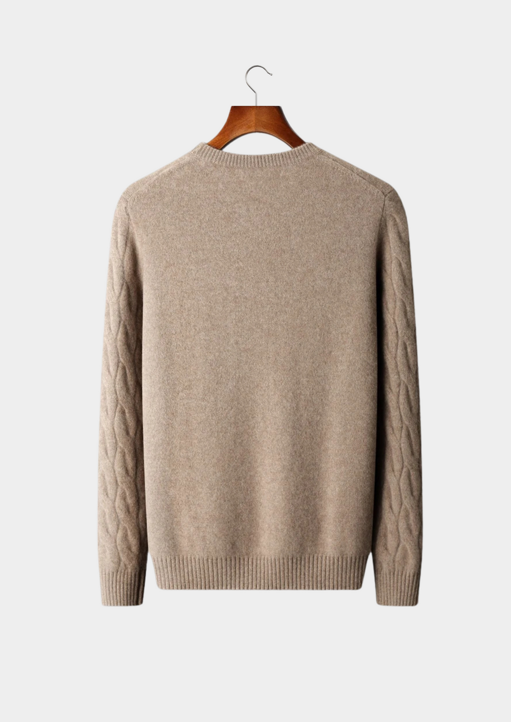 Cashmere Cable Crewneck beige image 2 #color_beige