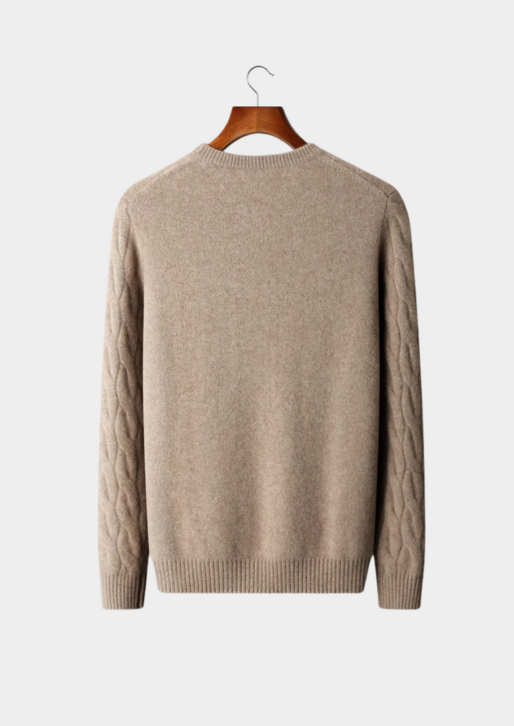 Cashmere Cable Crewneck beige image 2 #color_beige