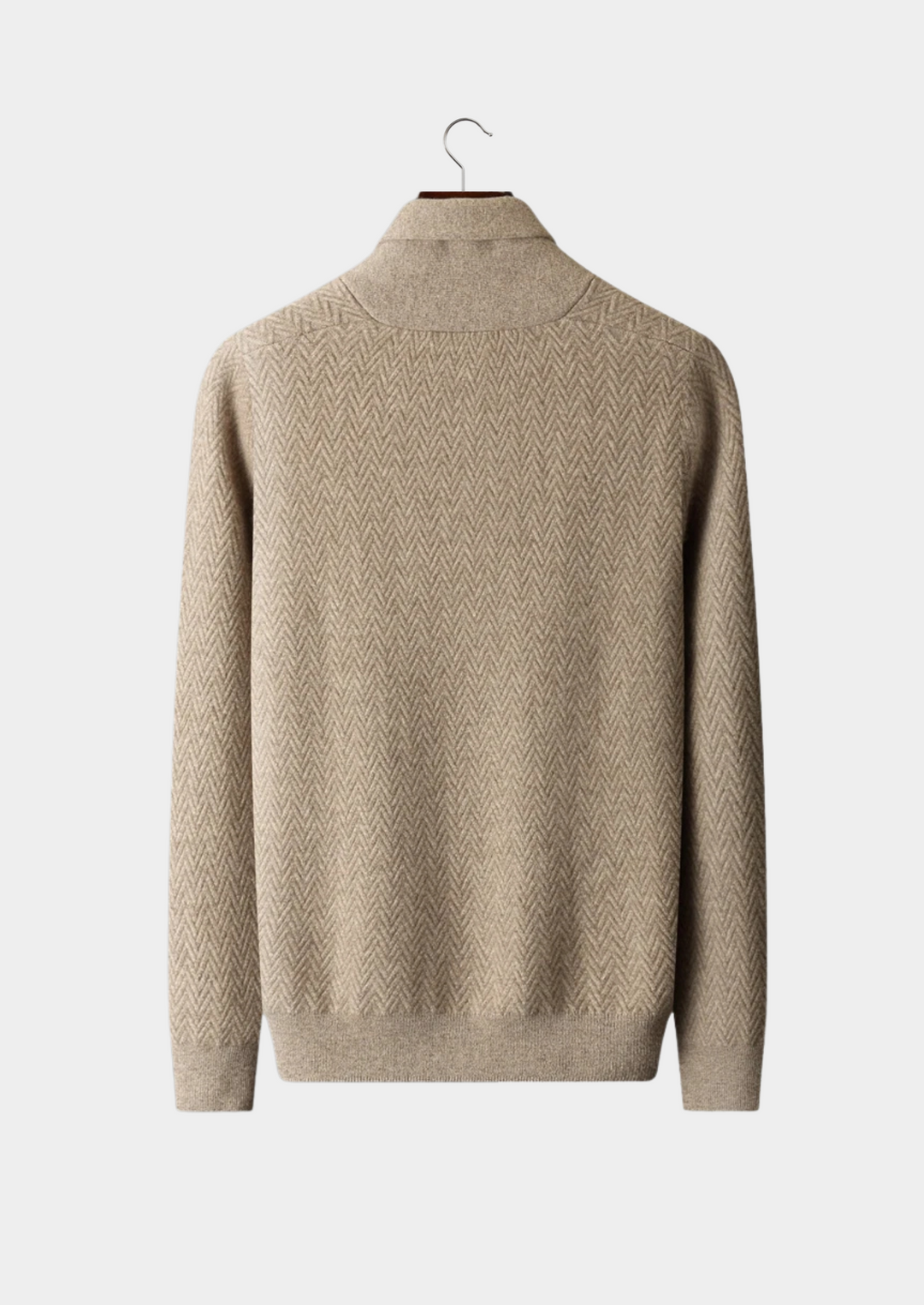 Cashmere Zigzag Button Sweater beige image 2 #color_beige