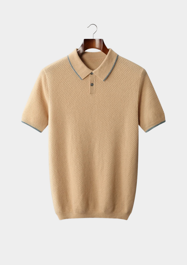 The Cashmere Two-Tone Polo mustard image 1 #color_mustard