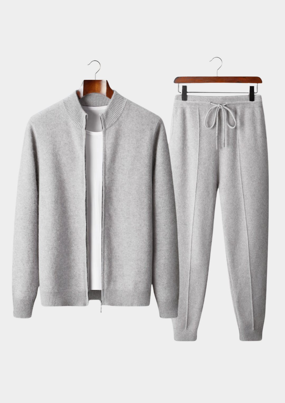 Pure Extra-Fine Merino Wool Luzzo Set light gray image 1 #color_light-gray