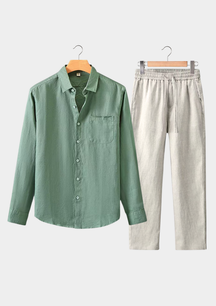 Dolcevita Longsleeve Summer Set green/beige image 1 #color_green