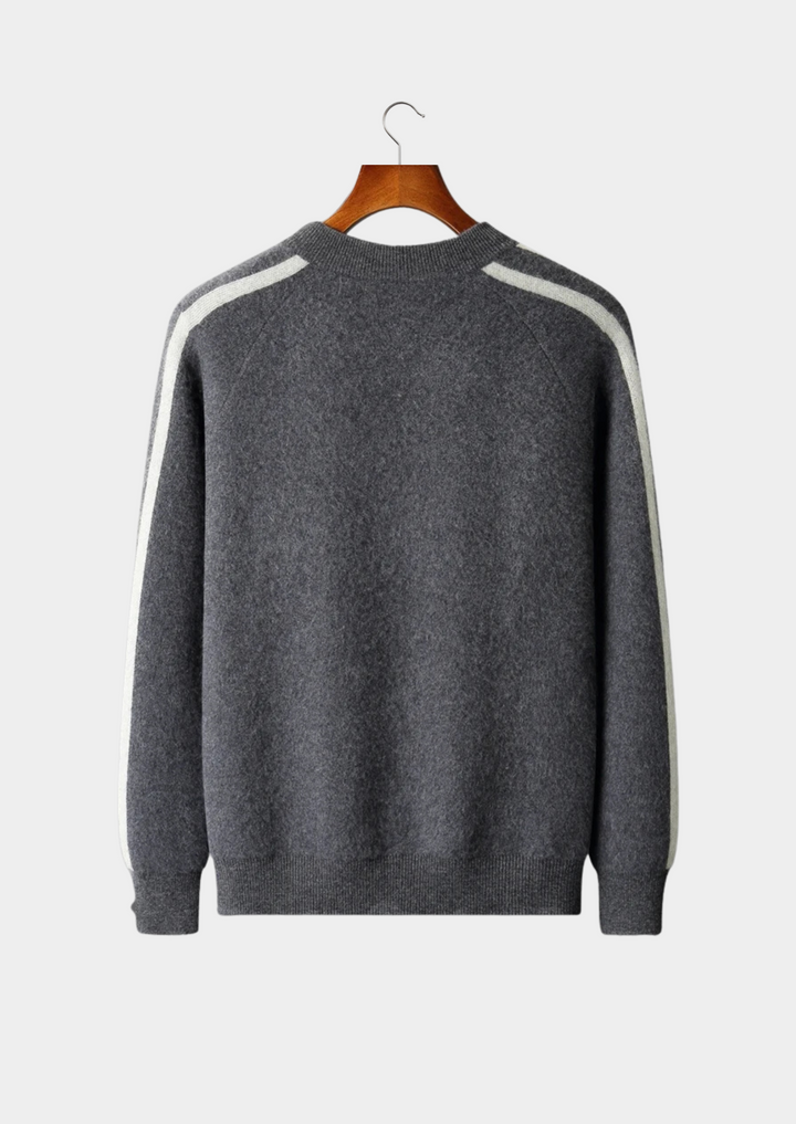 Pure Merino Striped Cardigan dark gray image 2 #color_dark-gray