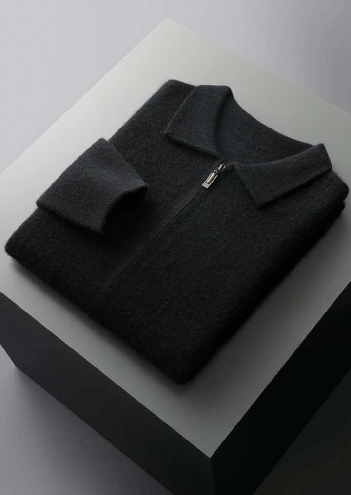 Cashmere Zip Cardigan black image 1 #color_black