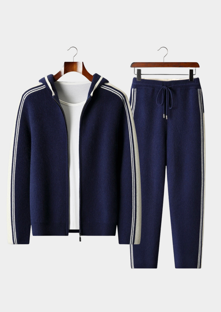 Pure Extra-Fine Merino Wool Damien Set navy blue image 1 #color_navy-blue