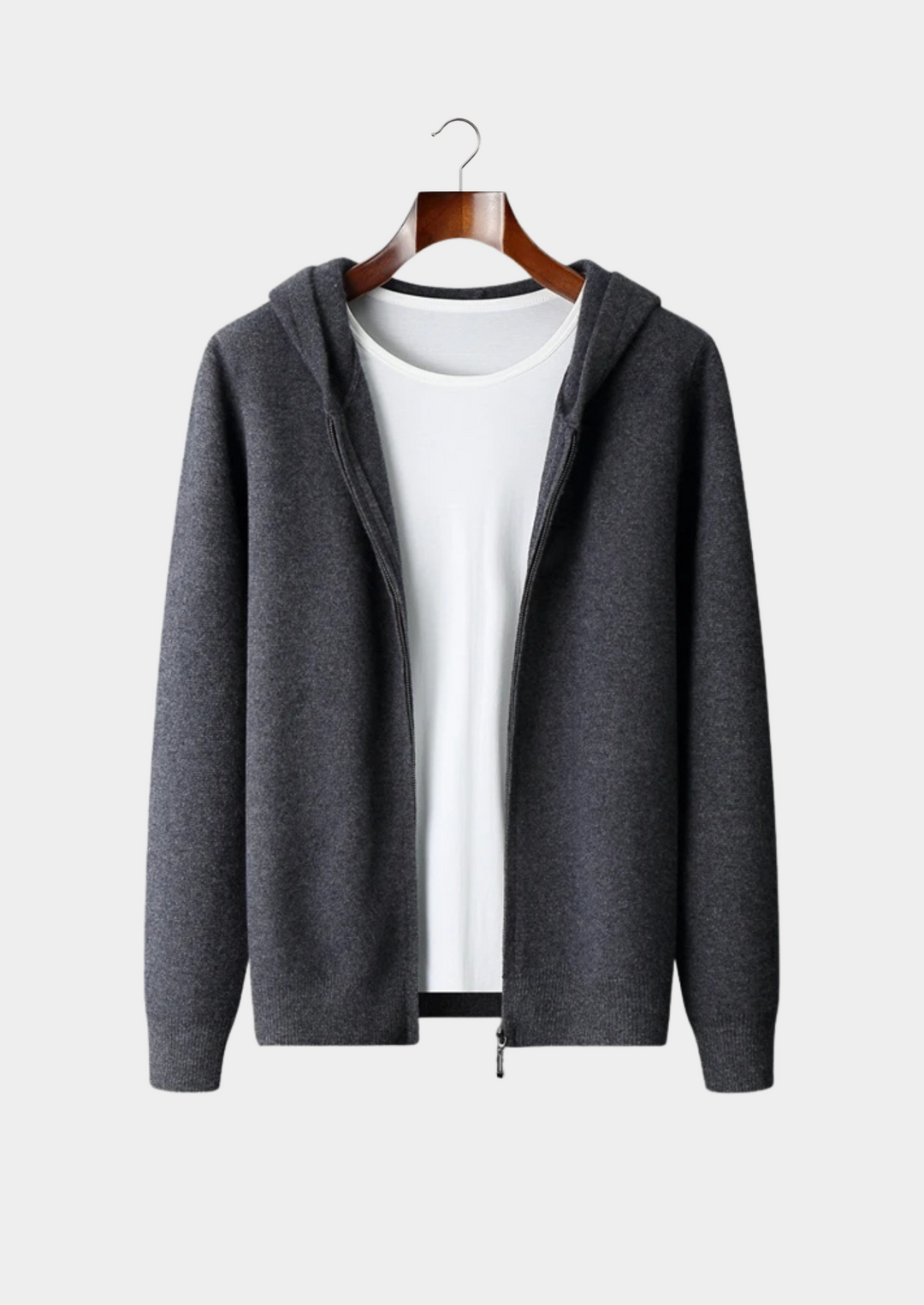 Cashmere Zip Hoodie dark gray image 1 #color_dark-gray