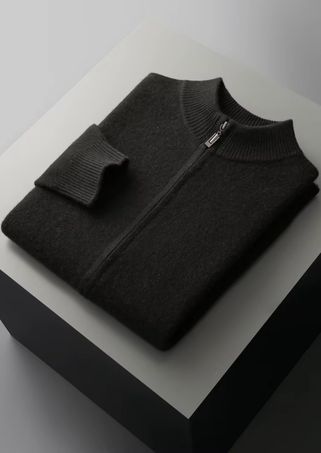 Pure Merino Zip Cardigan black image 1 #color_black