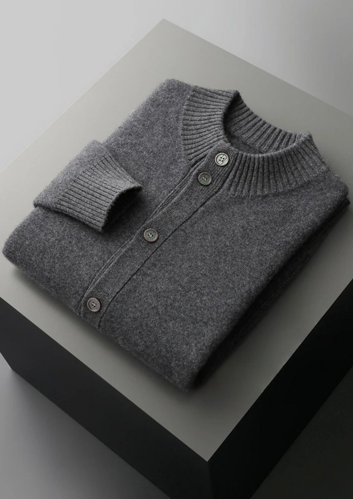 Cashmere Button Cardigan dark gray image 1 #color_dark-gray