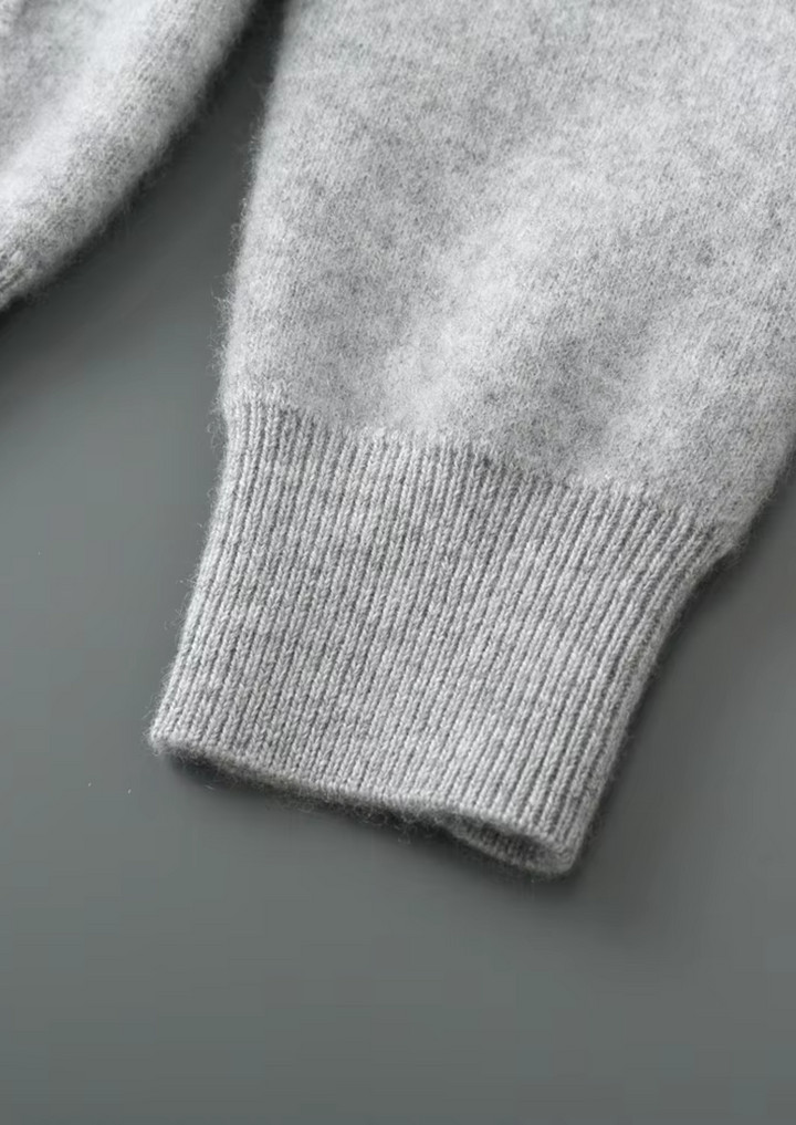 Pure Merino V-Neck Cardigan light grey image 3 #color_light-grey