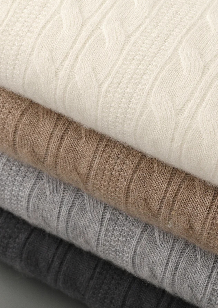 Pure Merino Cable Crewneck beige image 8 #color_beige