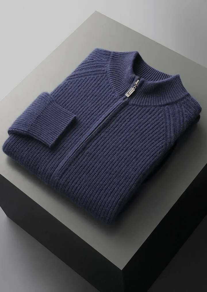 Cashmere Ribbed Cardigan navy blue image 1 #color_navy-blue