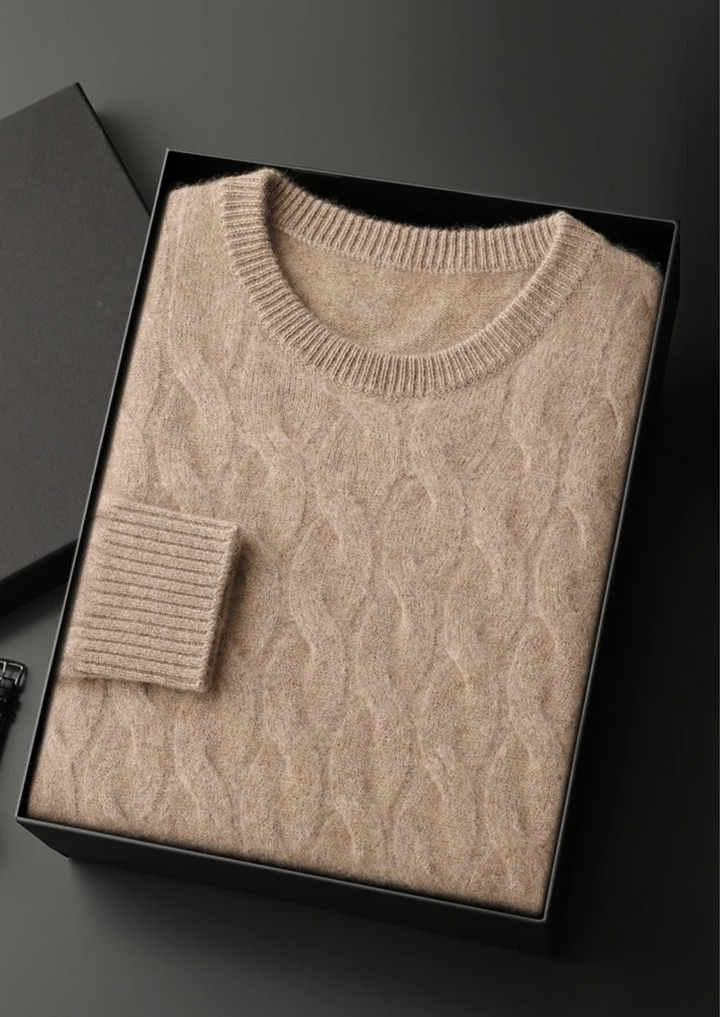 Cashmere Cable Crewneck beige image 3 #color_beige