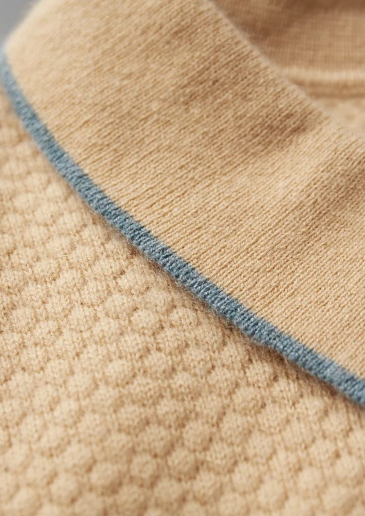 The Cashmere Two-Tone Polo mustard image 5 #color_mustard