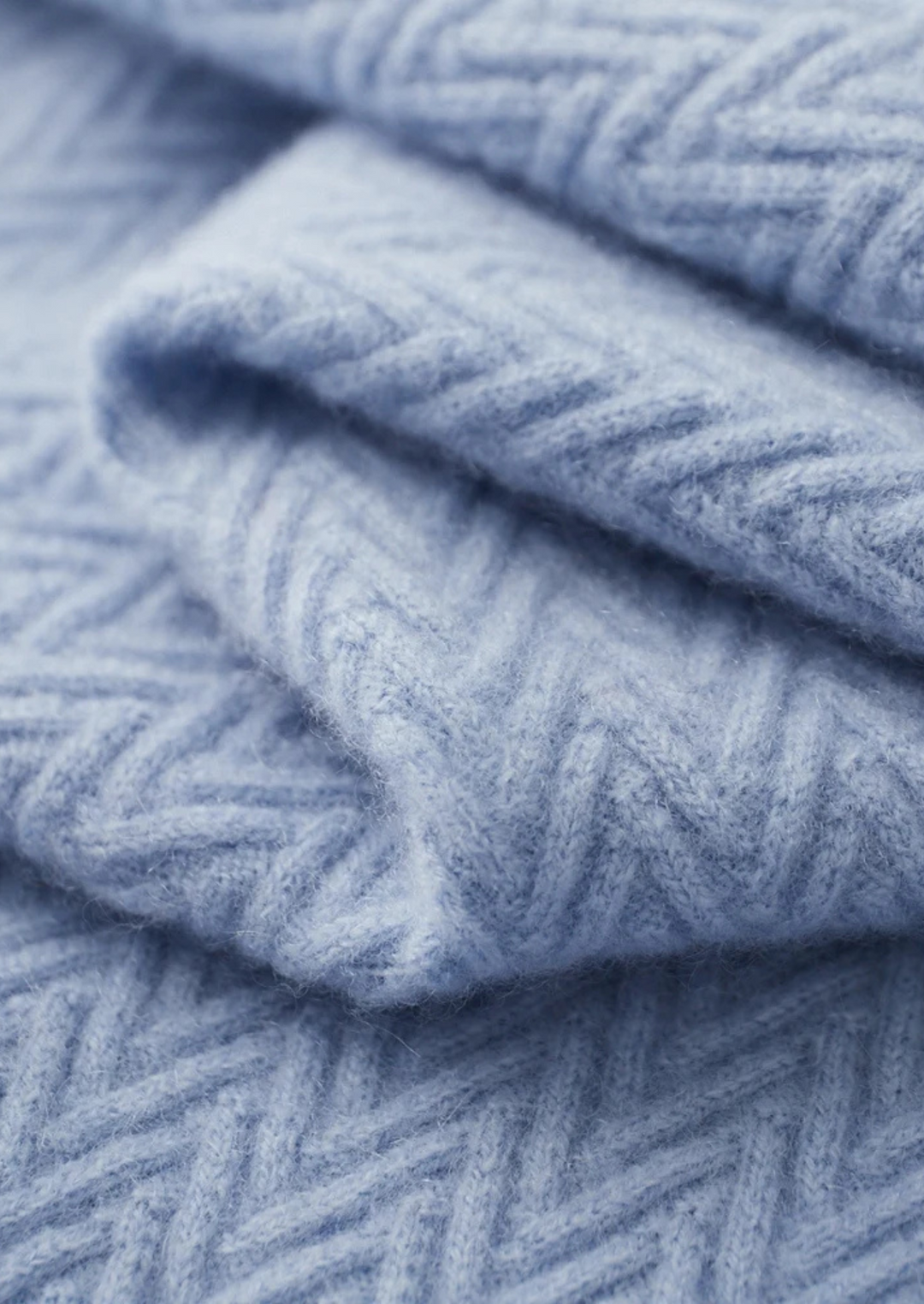 Cashmere Zigzag Button Sweater light blue image 6 #color_light-blue