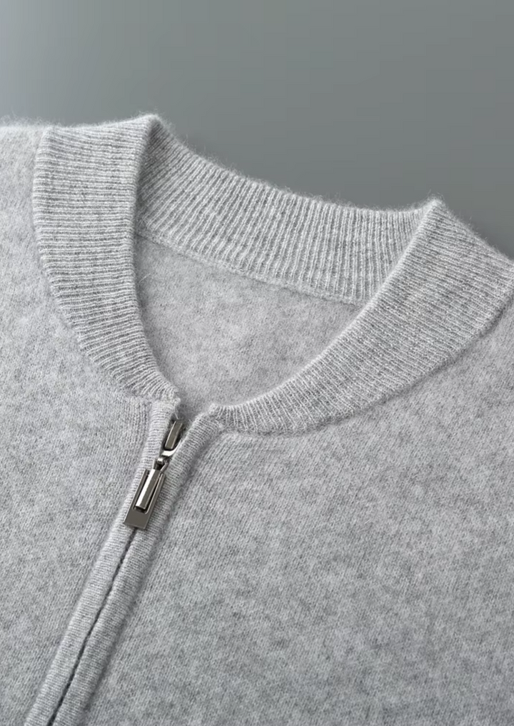 Pure Merino V-Neck Cardigan light grey image 2 #color_light-grey