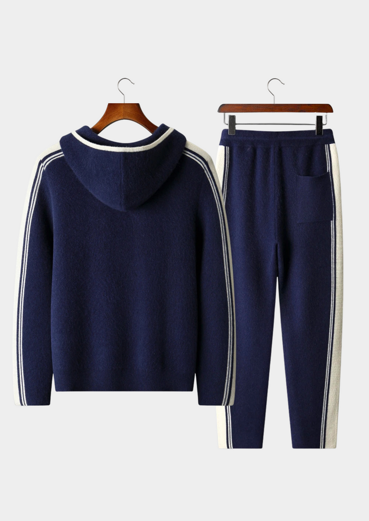 Pure Extra-Fine Merino Wool Damien Set navy blue image 2 #color_navy-blue