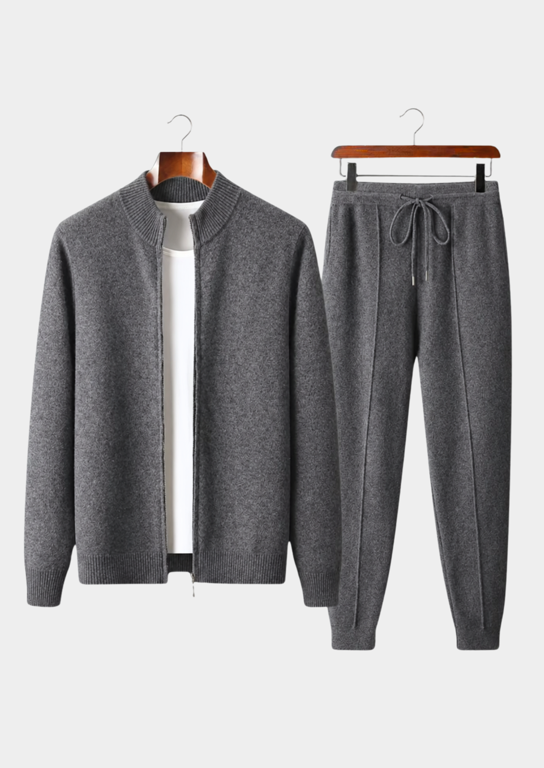Pure Extra-Fine Merino Wool Luzzo Set dark gray image 1 #color_dark-gray