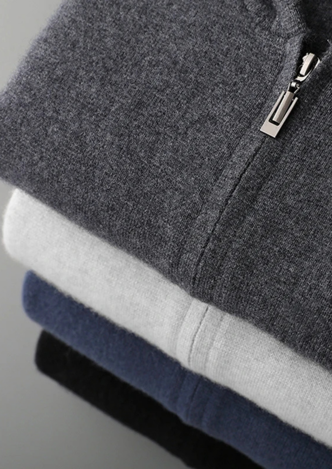Cashmere Zip Hoodie cream white image 3 #color_cream-white