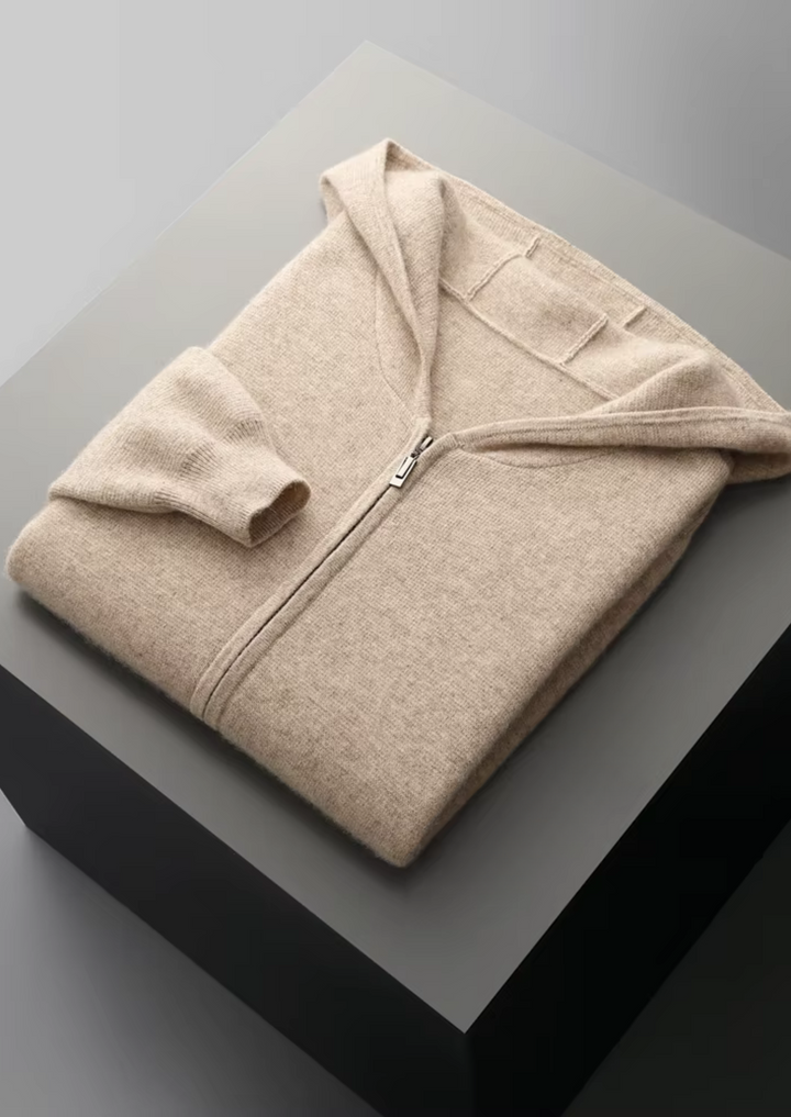 Pure Merino Zip Hoodie beige image 1 #color_beige