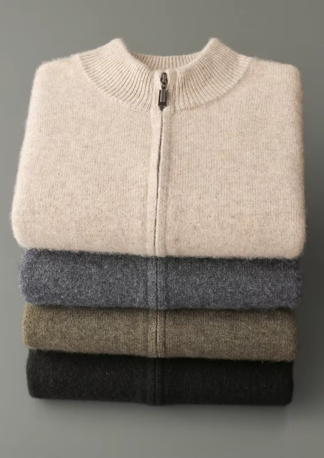 Pure Merino Zip Cardigan sand image 9 #color_sand