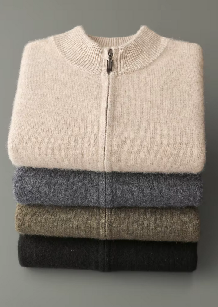 Pure Merino Zip Cardigan sand image 9 #color_sand