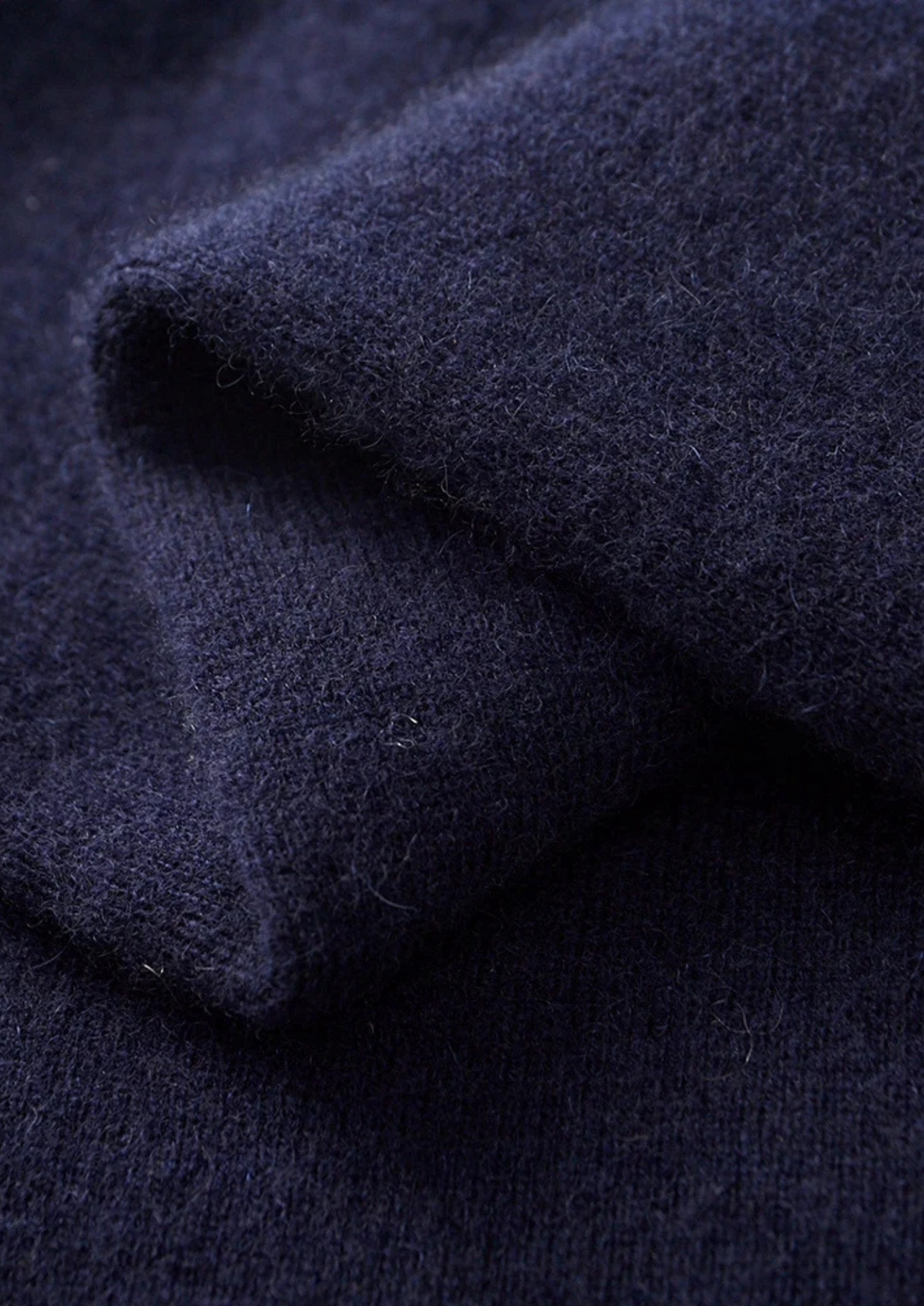 Pure Merino Two-Tone Polo Cardigan navy blue image 5 #color_navy-blue