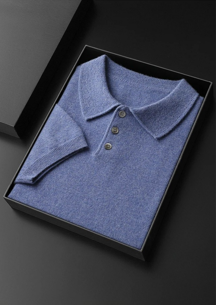 Cashmere Polo Shirt blue image 1 #color_blue