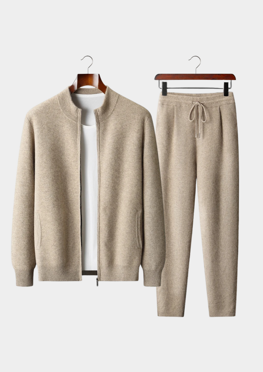 Premium Cashmere Denis Leisure Set sand image 1 #color_sand