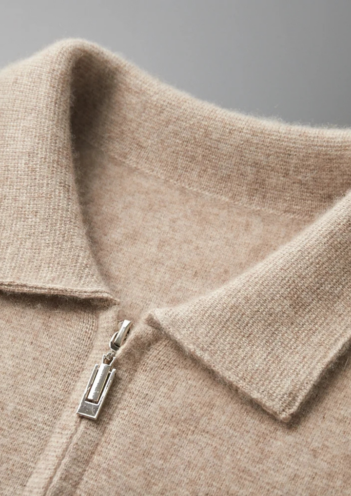 Cashmere Zip Cardigan beige image 4 #color_beige