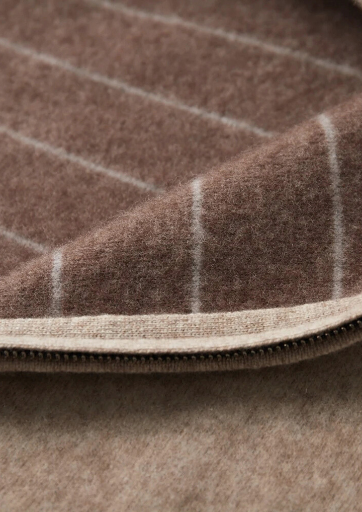 Cashmere Two-Tone Zip Cardigan sand image 8 #color_sand