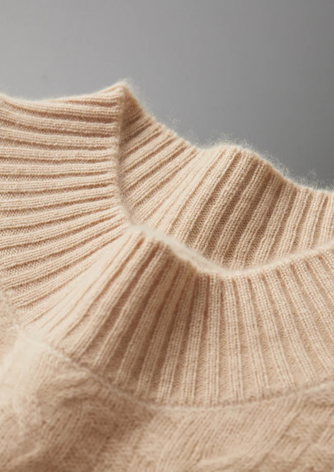 Pure Merino Jacquard Mockneck sand image 5 #color_sand
