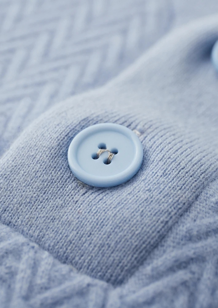 Cashmere Zigzag Button Sweater light blue image 4 #color_light-blue