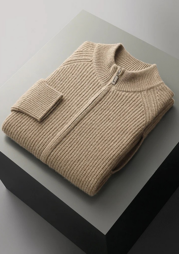 Cashmere Ribbed Cardigan camel image 1 #color_camel