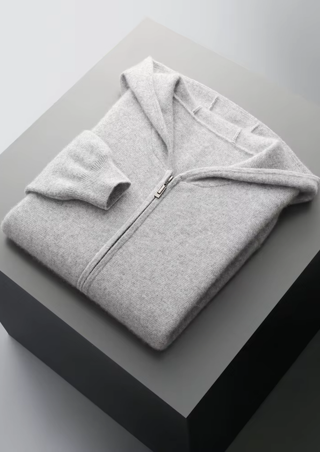 Pure Merino Zip Hoodie gray image 3 #color_gray